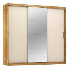 Guarda Roupa Dalila 3 Portas, 4 Gavetas e 3 Cabideiros Flex com Espelho - Demóbile