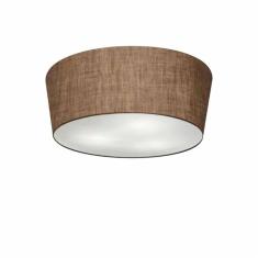 Plafon Cone Md-3003 Cúpula Em Tecido 12/40x35cm Café - Bivolt