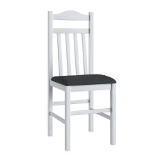Conjunto 2 Cadeiras de Madeira 500 Móveis Canção - Branco com Preto