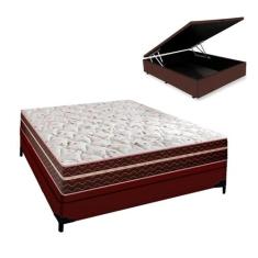 Cama Box com Baú Casal Marrom Berlim Molas Superlastic - Probel