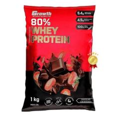Whey protein concentrado growth 1kg sabor chocolate morango
