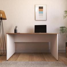 Mesa Reta Corp 25mm 120cm Bramov Móveis Branco/carvalho Mel