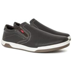 Sapatênis Slip On Ferracini 24h Casual Masculino Couro Calce Fácil 7051-267-Masculino