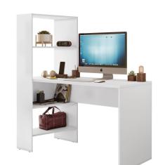 Escrivaninha Mesa Office 4 Prateleiras NT 2105 Notável Branco