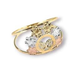 Anel de ouro 18k Flores - Elegancy Joias, 9