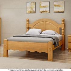 Cama Casal em Madeira Maciça Torneada 1,60 Havana Mel - Straub Web