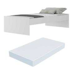 Cama de Solteiro com Colchão Incluso Dublin Multimóveis MP4039 Branca