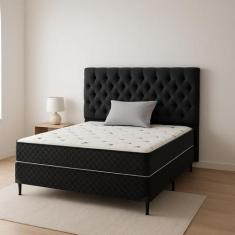 Cama Box Conjugada Casal Macio + Cabeceira - FÁBRICA DE TUDO
