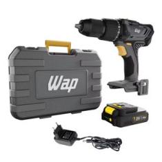 Parafusadeira e Furadeira de Impacto WAP K21 ID03 com acessórios - Cinza e Amarela Cinza