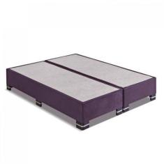 Base Box King 25x193x203cm Bipartido Sommier Kappesberg Roxo