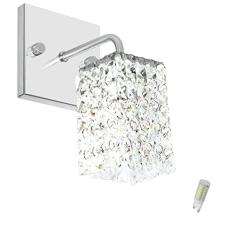 Arandela De Cristal Legitimo Clearwall com Lâmpada 6000K (Branca Fria)