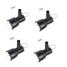 Kit 4 Spot Trilho Perfilado Eletro calha Par20 Bulbo OL4 - Hiperlight