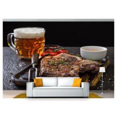 Papel De Parede Churrasco Cerveja Tempero Al177 - Você Decora