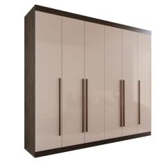 Guarda-roupa Casal 6 Portas 6 Gavetas Sparta - Mais Móveis Newcanion/offwhite