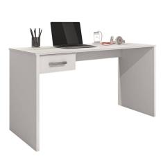Mesa Home Office 127cm 1 Gaveta Gávea Branco - Móveis Leão