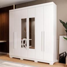 Guarda-Roupa De Casal Polônia Com Espelho 6 Portas 100% MDP Linhamobíl