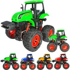 Trator De Brinquedo A Fricção Rodas Emborrachadas Fazendeiro - Europio