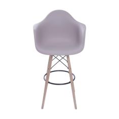 Banqueta Pp Com Braço Dkr OR Design Cinza