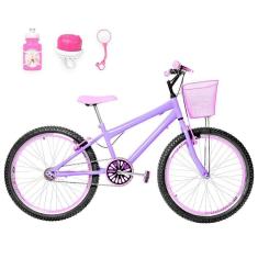 Bicicleta Infantil Feminina Aro 24 Aero Lilás E Rosa