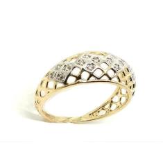 Anel de ouro 18k Vazado - Elegancy Joias, 29