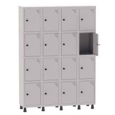 Armário Guarda Volume Locker Roupeiro 4 Vãos 16 Portas Aço GRP504/16 C
