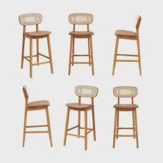 Kit 06 Banquetas Liz Cabecasa Madeiramadeira