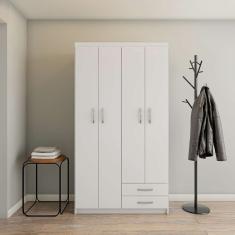 Guarda-Roupa Solteiro Udinese 4PT 2GV Branco
