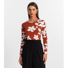 Blusa Manga Longa Feminina Rovitex Laranja, M, Laranja