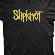 Camiseta Slipknot Preta e Dourado em Silk 100% Algodão