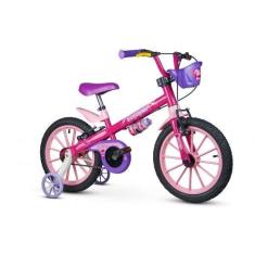 Bicicleta Infantil Aro 16 com Rodinhas Menina Top Girls - Nathor