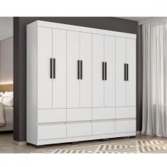 Guarda Roupa Esmeralda 8 Portas 8 Gavetas Sem Espelho Araplac