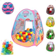 Toca Barraca Infantil Bolinhas Bola Brinquedo Praia  - DM TOYS, Lilás