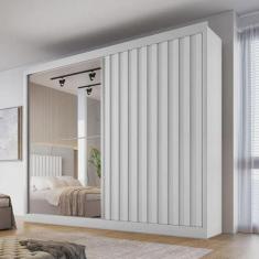 Guarda Roupa Casal 100% MDF 2 Portas de Correr 4 Gavetas - Atlanta - M