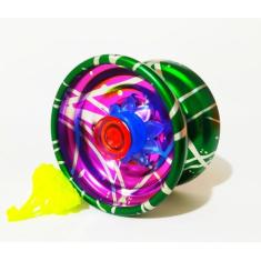 Yoyo Profissional Metal Azul com Vermelho de Rolamento ioio Pró - Yoyo