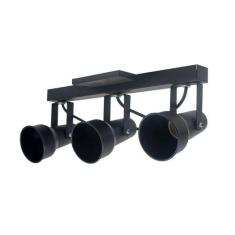 Trilho 36cm Com 3 Spots Par20 Alumínio E27 - I9LED, Preto