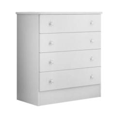 Cômoda 4 Gavetas Doce Sonho Branco/Branco - Qmovi, Branco