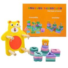 Brinquedo Educativo De Encaixe Urso 22 Peças - 159691 - TOY MIX