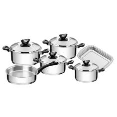 Jogo de Panelas Fundo Triplo com Cabos/Alças Baquelite, Tramontina, Solar 65720000, Inox