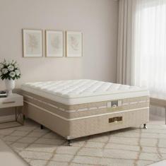 Cama Box + Colchão Castor Casal Silver Star Air One Face Pocket 138x18