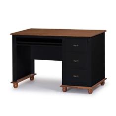 Escrivaninha 3 Gavetas Suporte para Teclado Divisor de Ambiente 50605 