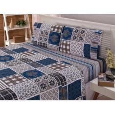 Jogo Lençol Casal Box 3 Pçs 180 Fios 100% Algodão - SHEIK BORDADOS