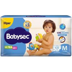 Fralda Descartável Bebê Infantil Babysec Ultrasec Hiper Tamanho M 68 U