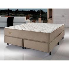 Cama Box Queen Relax Duo Comfort Molas Ensacadas Wide 70x158x198cm Ecoflex Bege