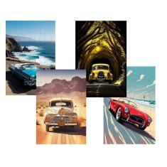 Kit 4 Quebra-Cabeças Atividades Carros Irados 60 Peças