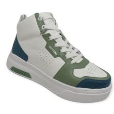 Tênis Cano Alto Bottero 346025 Feminino - Branco/Verde
