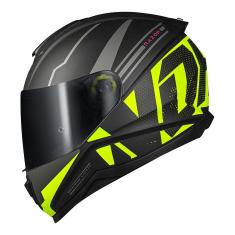 Capacete Norisk Razor Full Preto e Amarelo Fosco