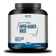 Volumizador hiper mass gainer 3kg sport science, Morango