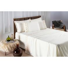 Jogo de Cama Casal Queen Micropercal 400 fios 4 peças - Coleção Infini