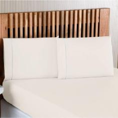 Jogo De Lençol King Percal 200 Fios 3 Peças - Palha