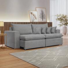 Sofá Retrátil 200cm Barcelona Linho